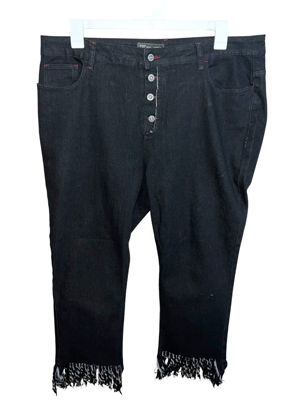 Be Girl Straight Button Fly Denim Jeans Women’s 18 Black 38x23